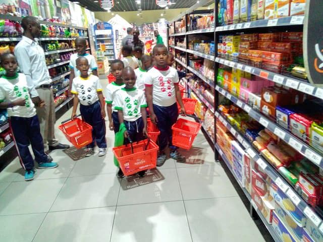 Learning life skills on a supermarket trip